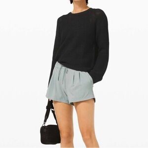 Lululemon Size M Easy Embrace Long Sleeve Sweater Black Chunky Knit.